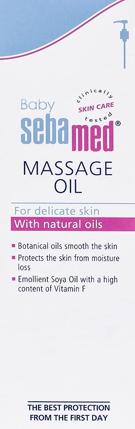 Sebamed Baby Massage Oil 150ml| Contains Soya Oil & Vitamin F |Non greasy | Does not solidify Sebamed Baby Massage Oil 150ml| Contains Soya Oil & Vitamin F |Non greasy | Does not solidify